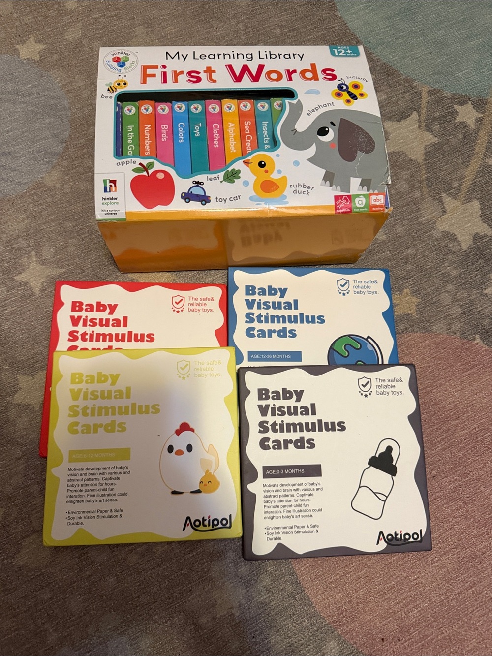 First Words & Baby Visual Stimulus Cards Set - Multicolor